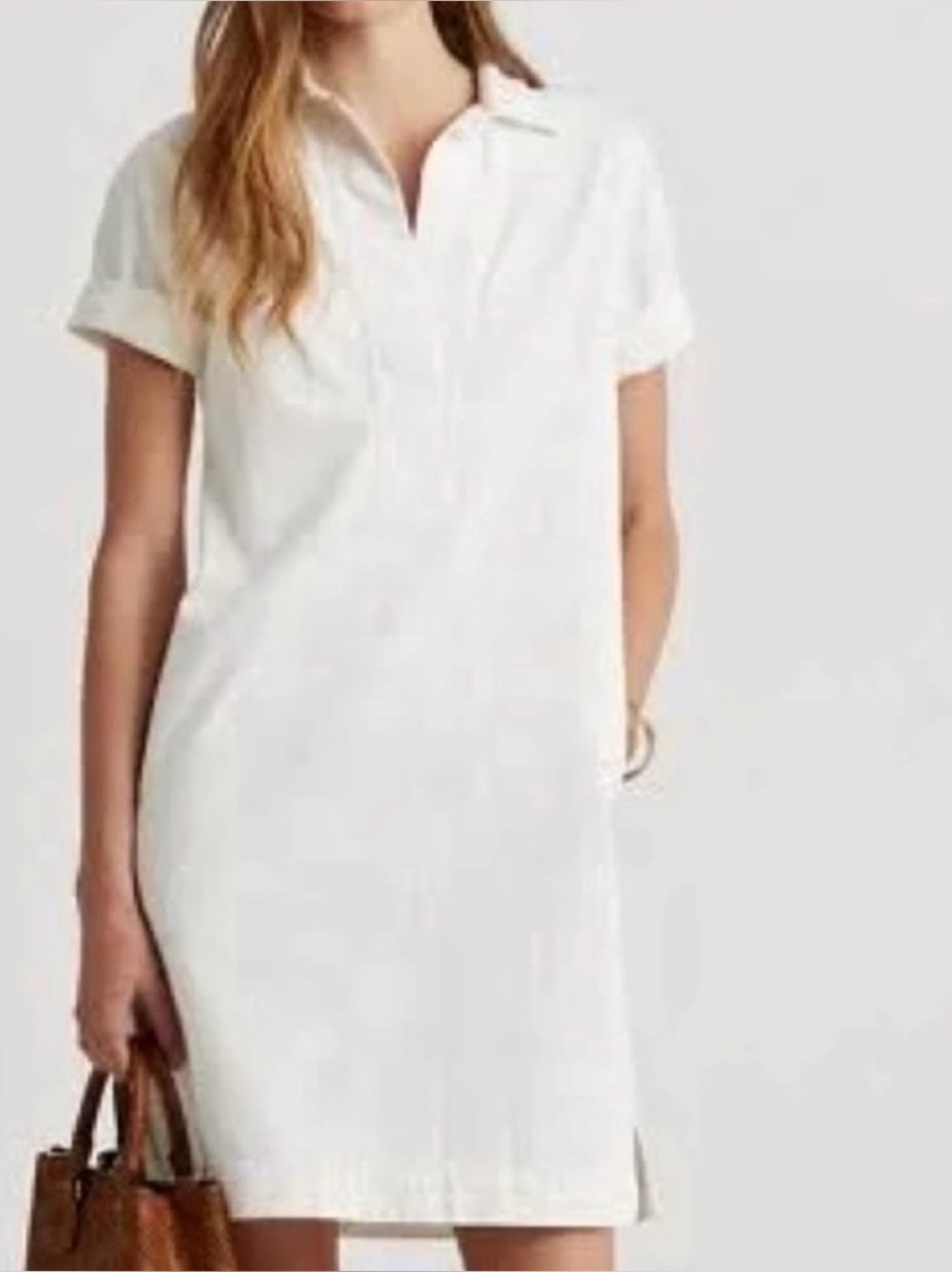 Ralph Lauren White Denim Polo Mini Dress | size Medium | NWT